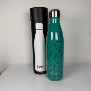 S'well Cupid's Arrow Love 25oz Insulated Water Bottle Stainless Steel Teal Green